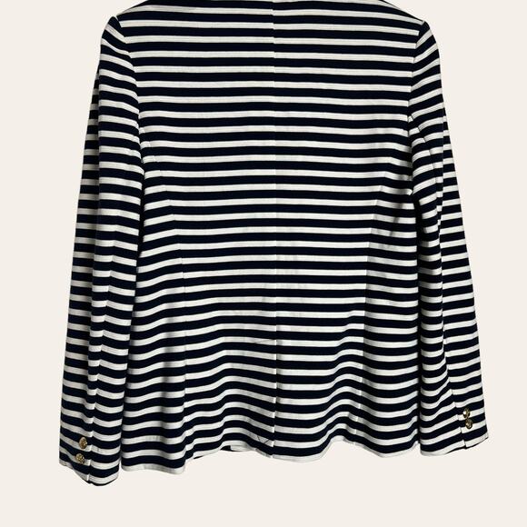 Juicy Couture Regal Angel Stripe Ponte 2 Piece Dress Jacket Set Size L - Picture 11 of 16